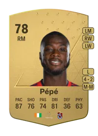 Nicolas Pépé Common 78 Overall Rating