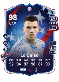 Giovani Lo Celso Copa América Path to Glory 98 Overall Rating