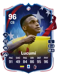 Jhon Lucumí Copa América Path to Glory 96 Overall Rating