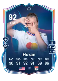 Lindsey Horan UWCL Road to the Final 92 Overall Rating