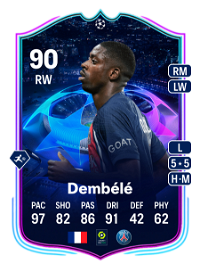 Ousmane Dembélé UCL Road to the Knockouts 90 Overall Rating