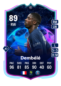 Ousmane Dembélé UCL Road to the Knockouts 89 Overall Rating