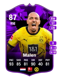 Donyell Malen FC Pro Live 87 Overall Rating