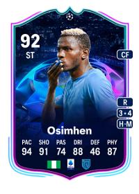 Victor Osimhen UCL Road to the Knockouts 92 Overall Rating