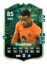 Denzel Dumfries Winter Wildcards 85 Overall Rating