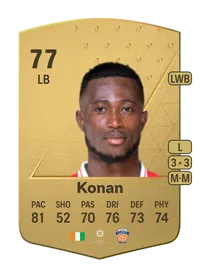 Ghislain Konan Common 77 Overall Rating