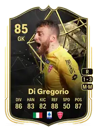 Michele Di Gregorio Team of the Week 85 Overall Rating