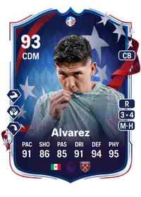 Edson Álvarez Copa América Path to Glory 93 Overall Rating