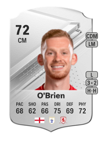 Lewis O'Brien Rare 72 Overall Rating