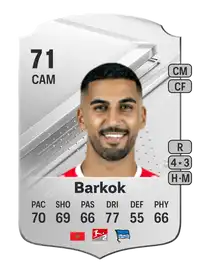 Aymen Barkok Rare 71 Overall Rating