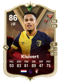Justin Kluivert Ultimate Dynasties 86 Overall Rating