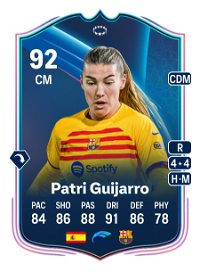 Patri Guijarro UWCL Road to the Knockouts 92 Overall Rating