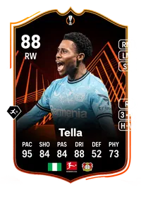 Nathan Tella UEL Road to the Final 88 Overall Rating