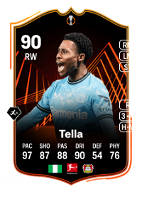 Nathan Tella UEL Road to the Final 90 Overall Rating