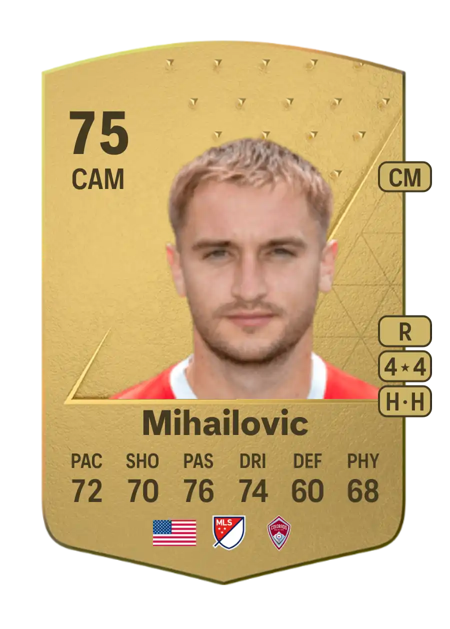 Djordje Mihailovic Common 75 Overall Rating