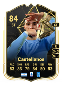 Valentin Castellanos Team of the Week 84 Overall Rating