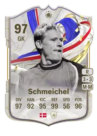 Peter Schmeichel Greats of the Game Icon 97 Overall Rating