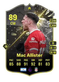 Alexis Mac Allister Showdown Plus 89 Overall Rating