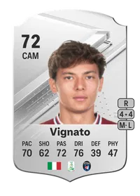 Emanuel Vignato Rare 72 Overall Rating