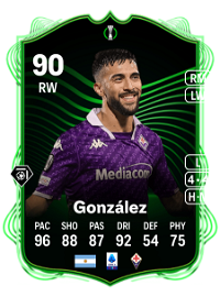 Nicolás González UECL Road to the Final 90 Overall Rating