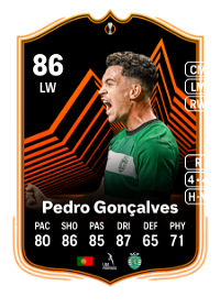 Pedro Gonçalves UEL Road to the Knockouts 86 Overall Rating