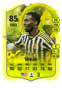 Timothy Weah Radioactive 85 Overall Rating