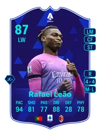 Rafael Leão POTM SERIE A 87 Overall Rating