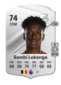 Albert Sambi Lokonga Rare 74 Overall Rating