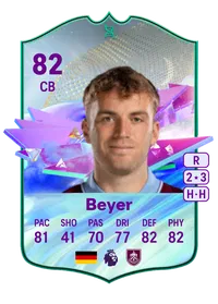 Jordan Beyer In-Progress Future Stars Evolution 82 Overall Rating