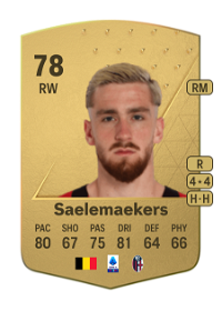Alexis Saelemaekers Common 78 Overall Rating