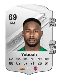 John Yeboah Rare 69 Overall Rating