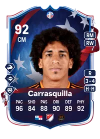 Adalberto Carrasquilla Copa América Path to Glory 92 Overall Rating