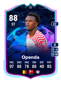 Loïs Openda UCL Road to the Knockouts 88 Overall Rating