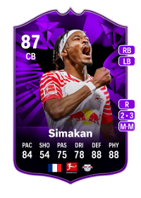Mohamed Simakan FC Pro Live 87 Overall Rating