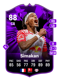 Mohamed Simakan FC Pro Live 88 Overall Rating