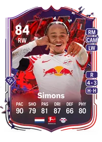 Xavi Simons Trailblazers 84 Overall Rating