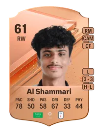 Abdulelah Al Shammari Rare 61 Overall Rating