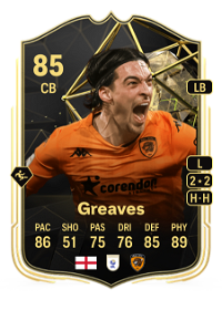 Jacob Greaves Team of the Week 85 Overall Rating
