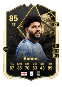 Ellis Simms Team of the Week 85 Overall Rating