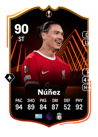Darwin Núñez UEL Road to the Final 90 Overall Rating