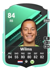 Lynn Wilms SQUAD FOUNDATIONS 84 Overall Rating