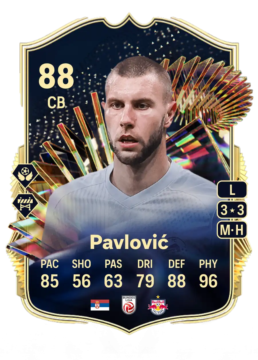 Strahinja Pavlović Team of the Season 88 Overall Rating
