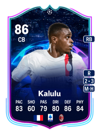 Pierre Kalulu UCL Road to the Knockouts 86 Overall Rating