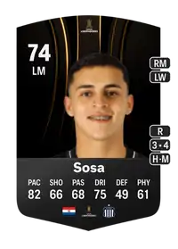 Ramón Sosa CONMEBOL Libertadores 74 Overall Rating