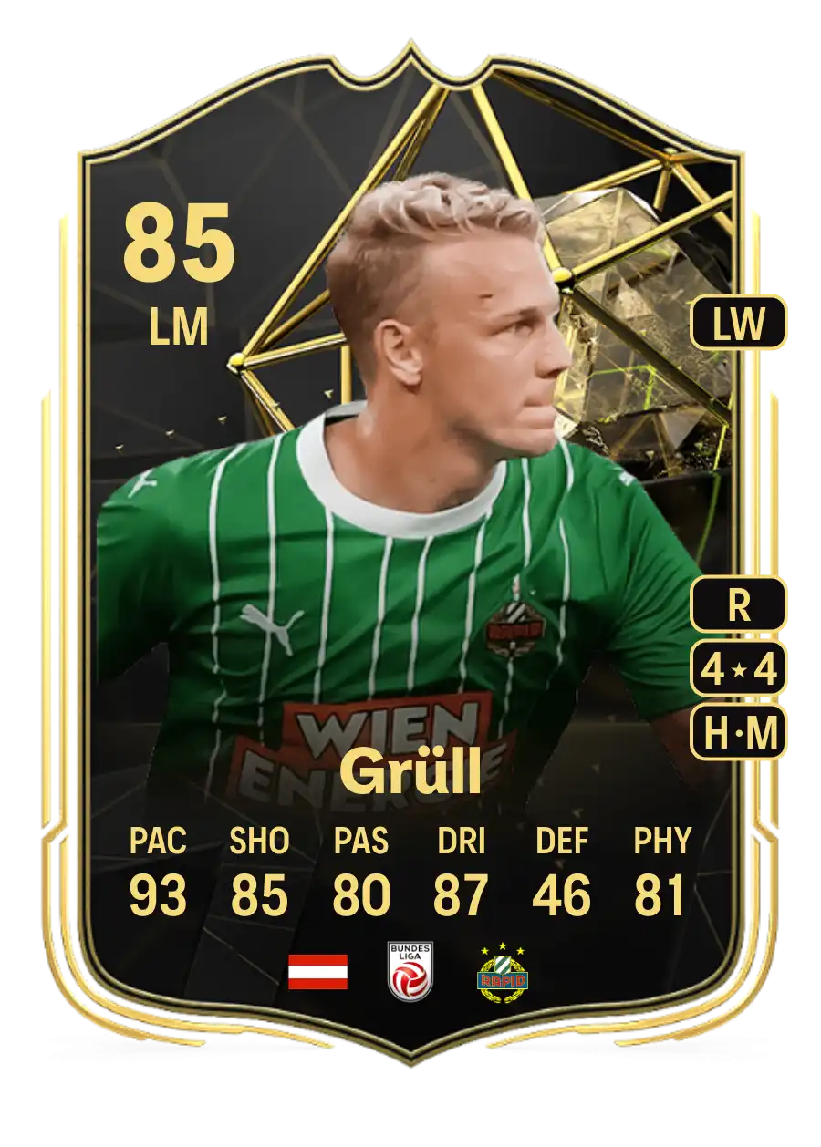 Marco Grüll Team of the Week 85 Overall Rating