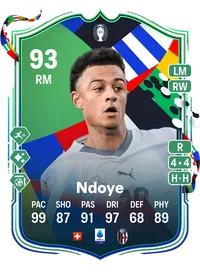 Dan Ndoye UEFA EURO Path to Glory 93 Overall Rating