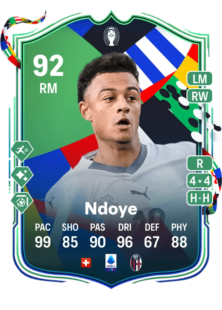 Dan Ndoye UEFA EURO Path to Glory EA FC 24 - 92 - Rating and Price ...