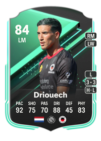 Couhaib Driouech SQUAD FOUNDATIONS 84 Overall Rating