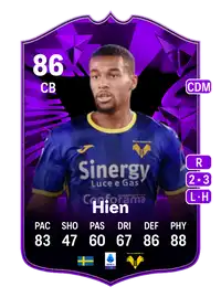 Isak Hien FC Pro Live 86 Overall Rating