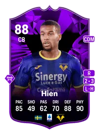 Isak Hien FC Pro Live 88 Overall Rating